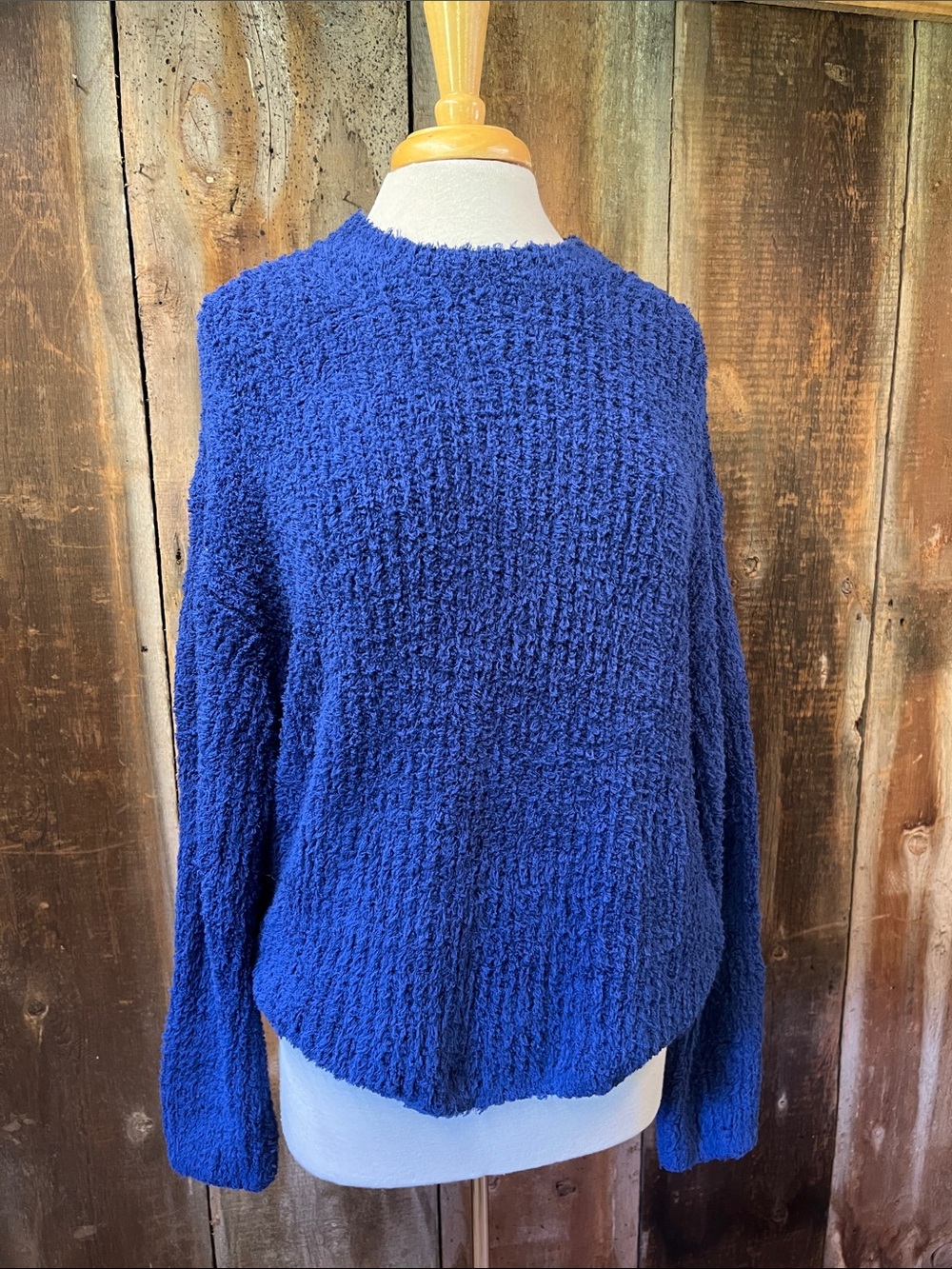 1. State Mock Neck Terry Yarn Sweater Size Large Cozy Fall